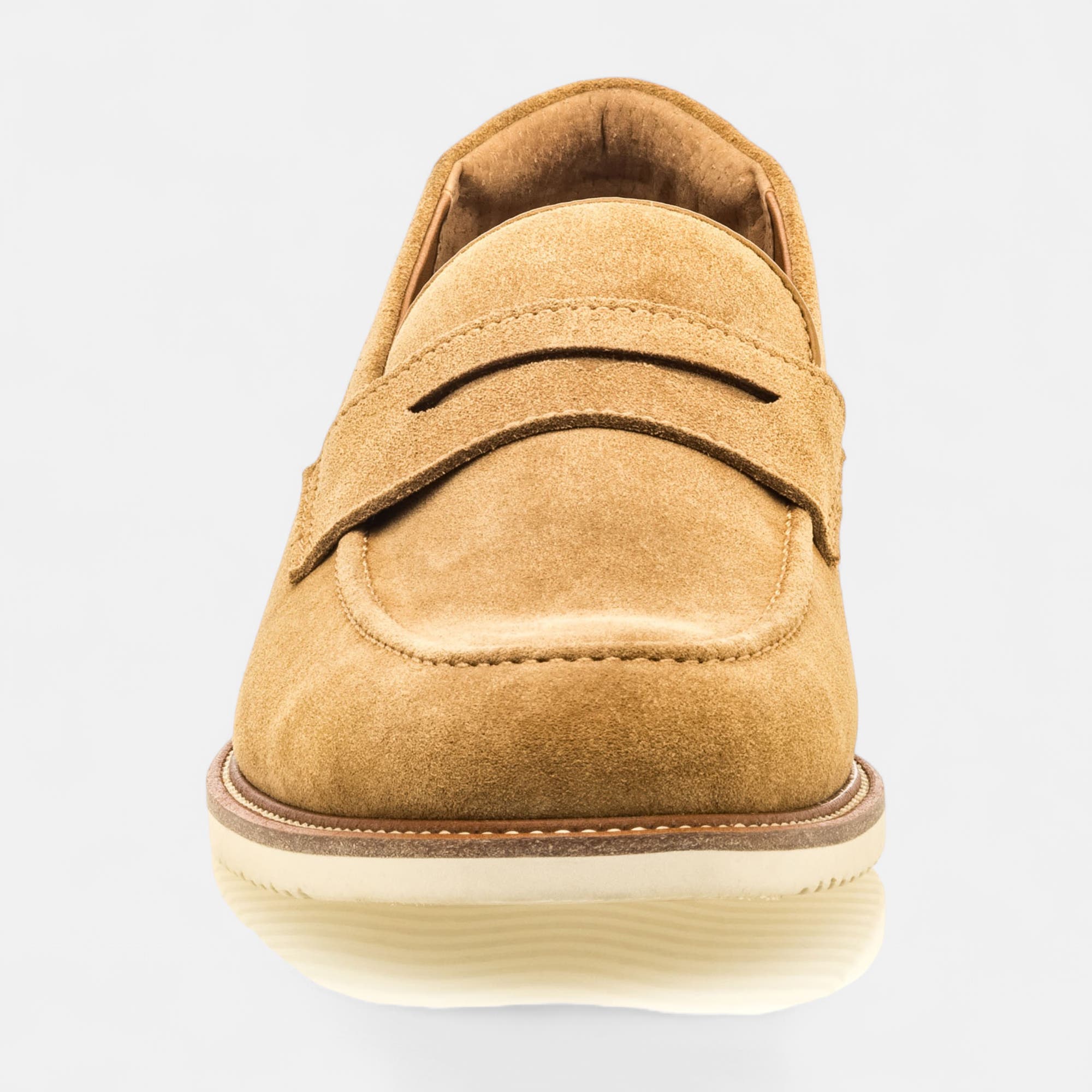 Mocassins Homme en cuir beige
