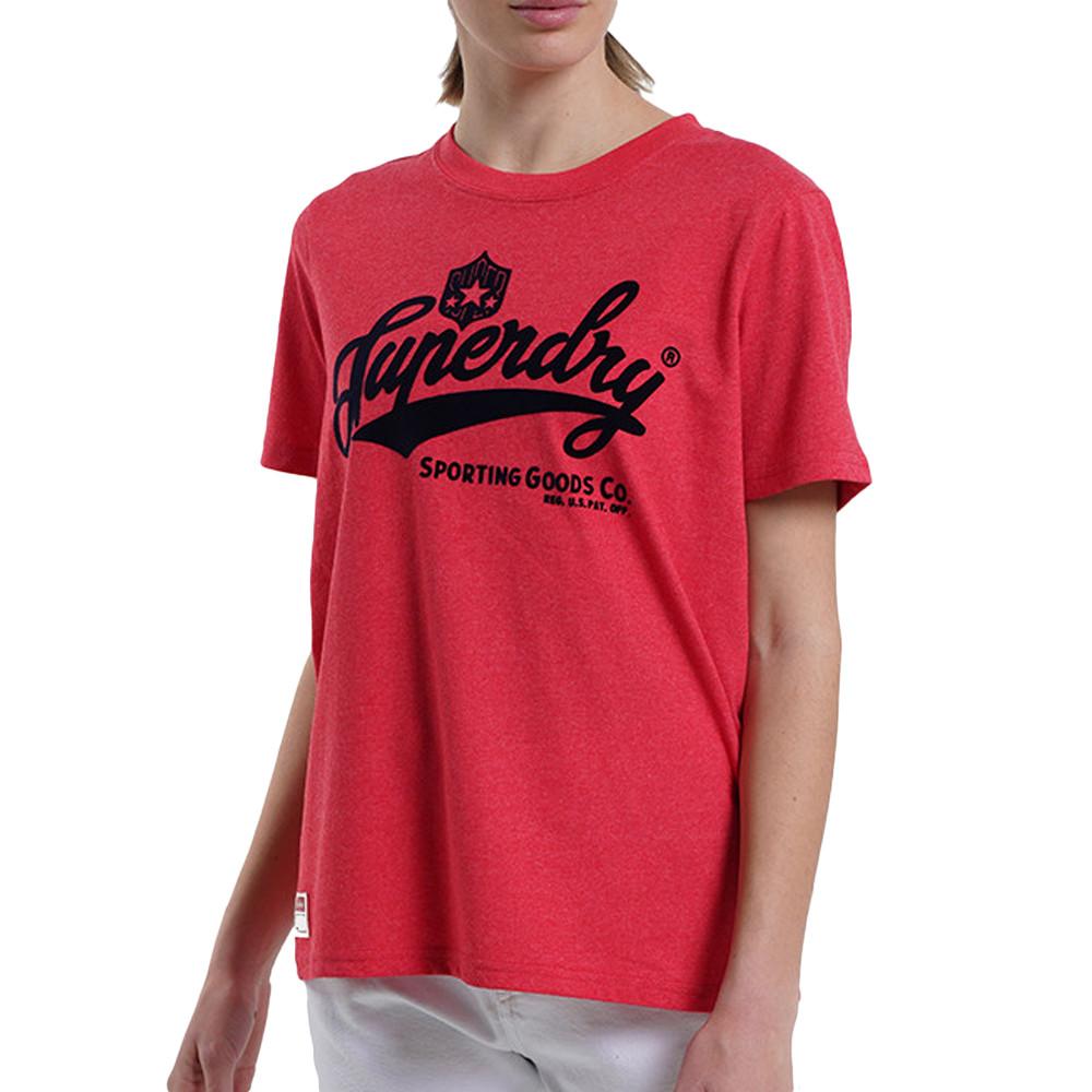 Superdry T-shirt Rouge Femme Superdry Vintage Script