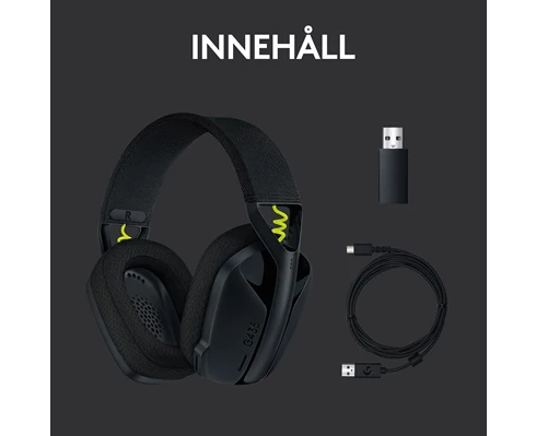 Logitech G435 Lightspeed Headset Black