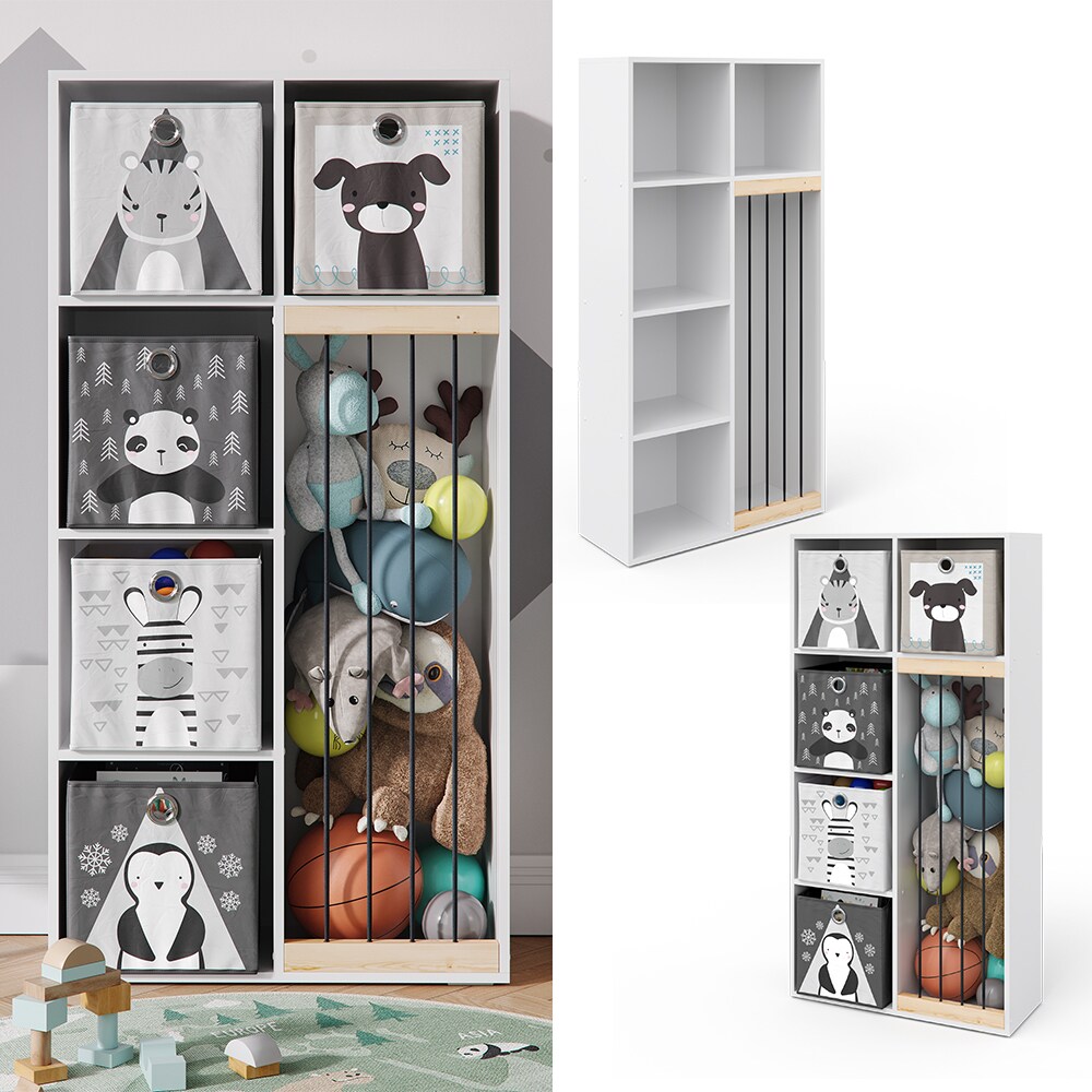 Vicco Kinderregal Marvin Plüschtier-Box Aufbewahrung Bücherregal Standregal Holz