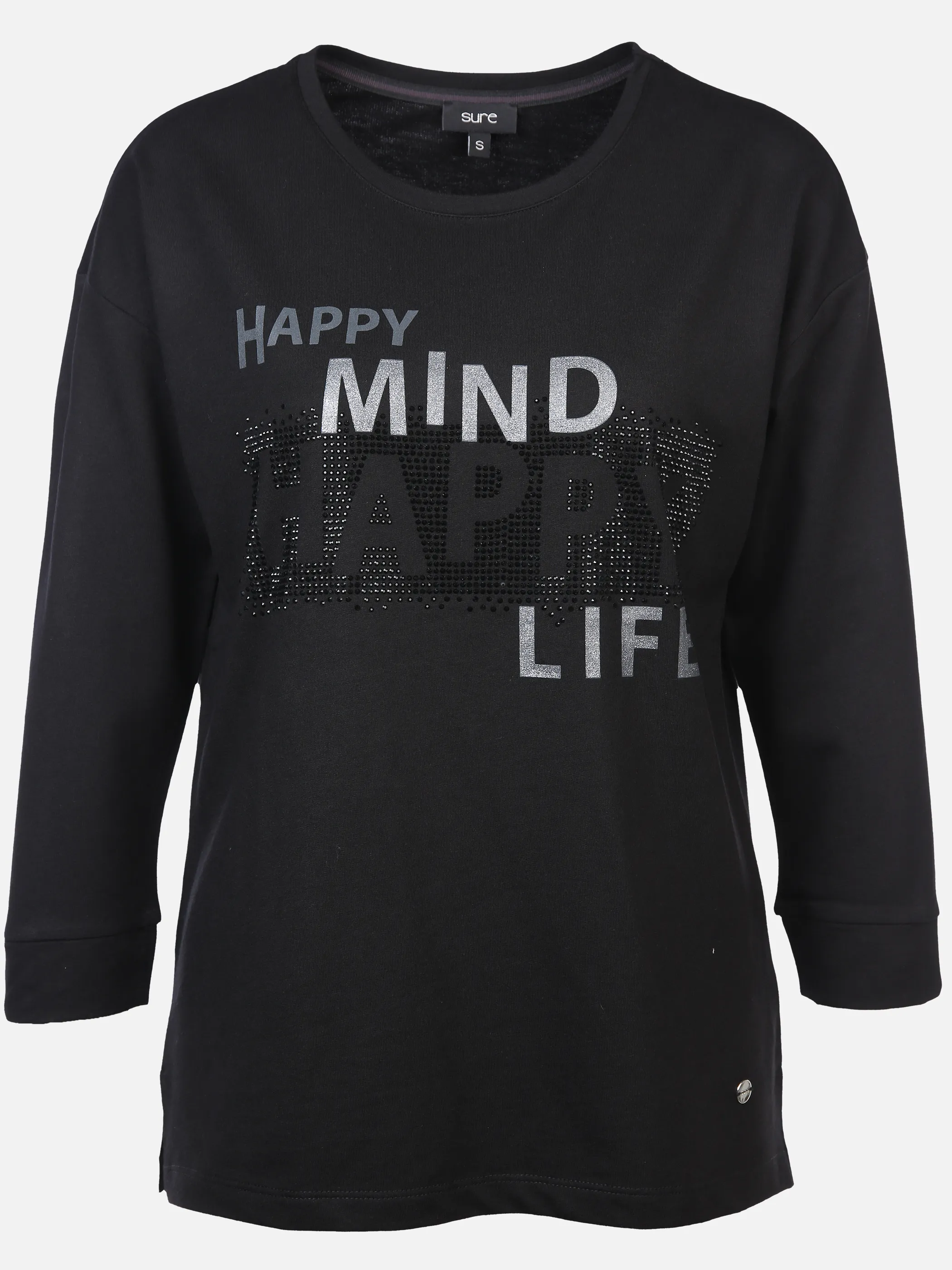 Damen Shirt mit Front-Glitzerprint