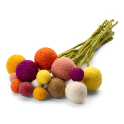 Set Filz-Blumen, Kräftige Farben