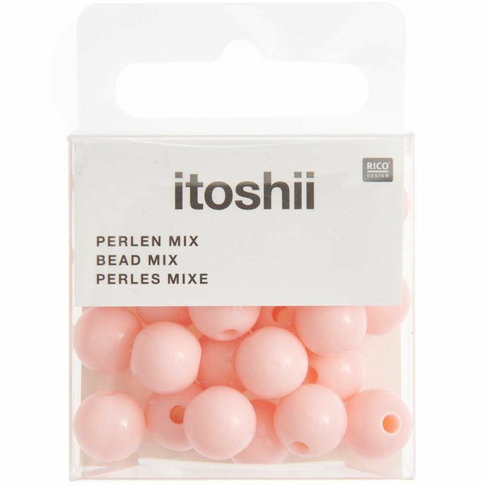 24 perles rondes 10 mm - abricot
