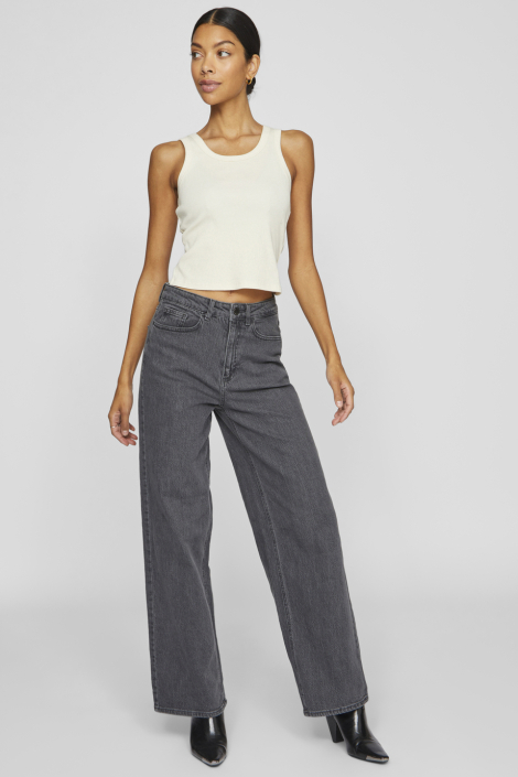 Vila grijze dames jeans