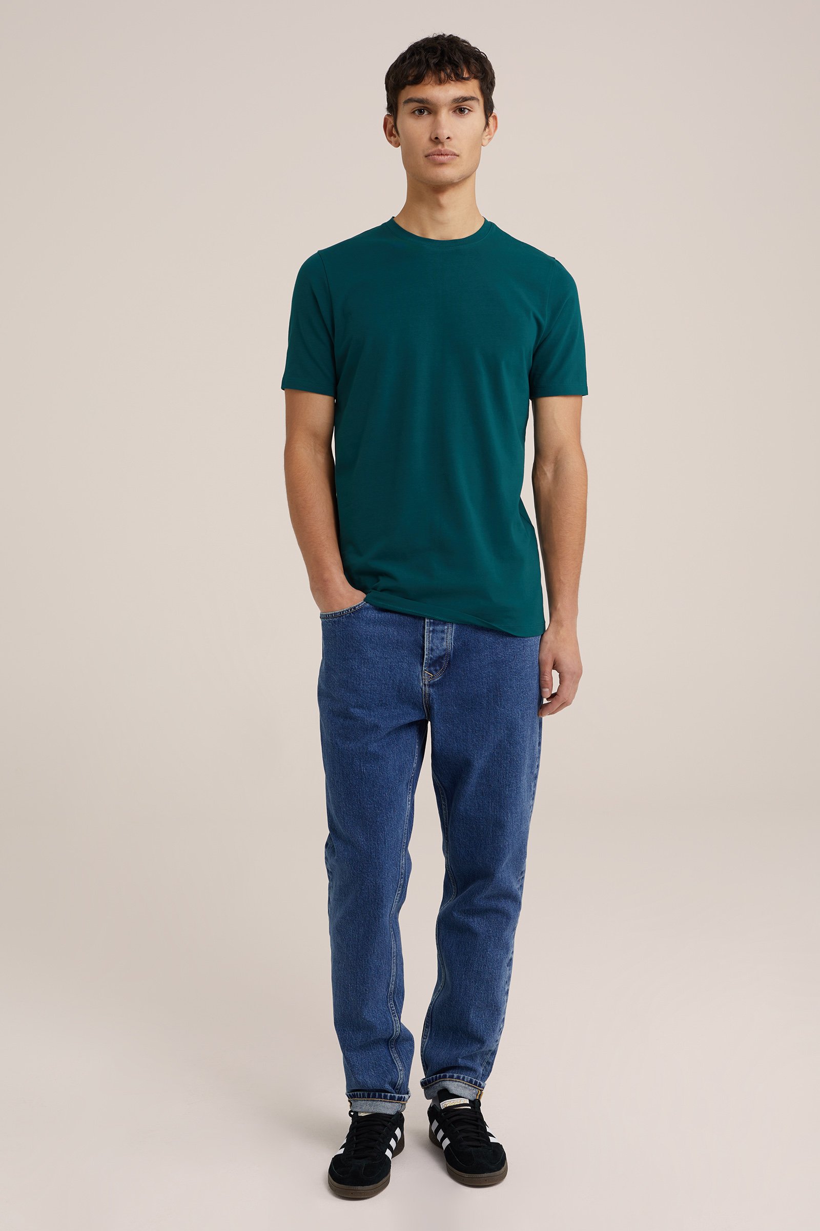 T-shirt WE Fashion Donkergroen