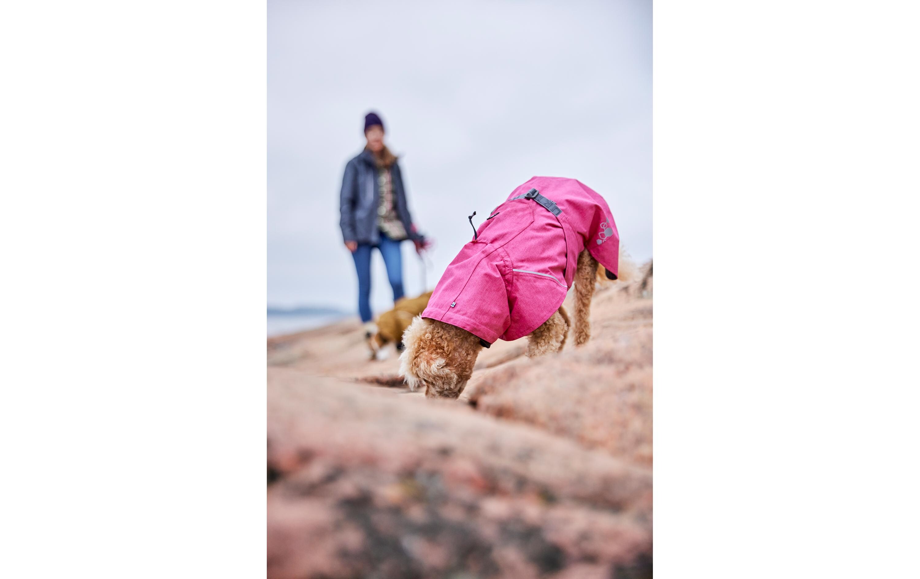 Regenmantel Monsoon V2 Eco Pink, 50 cmHundebekleidung