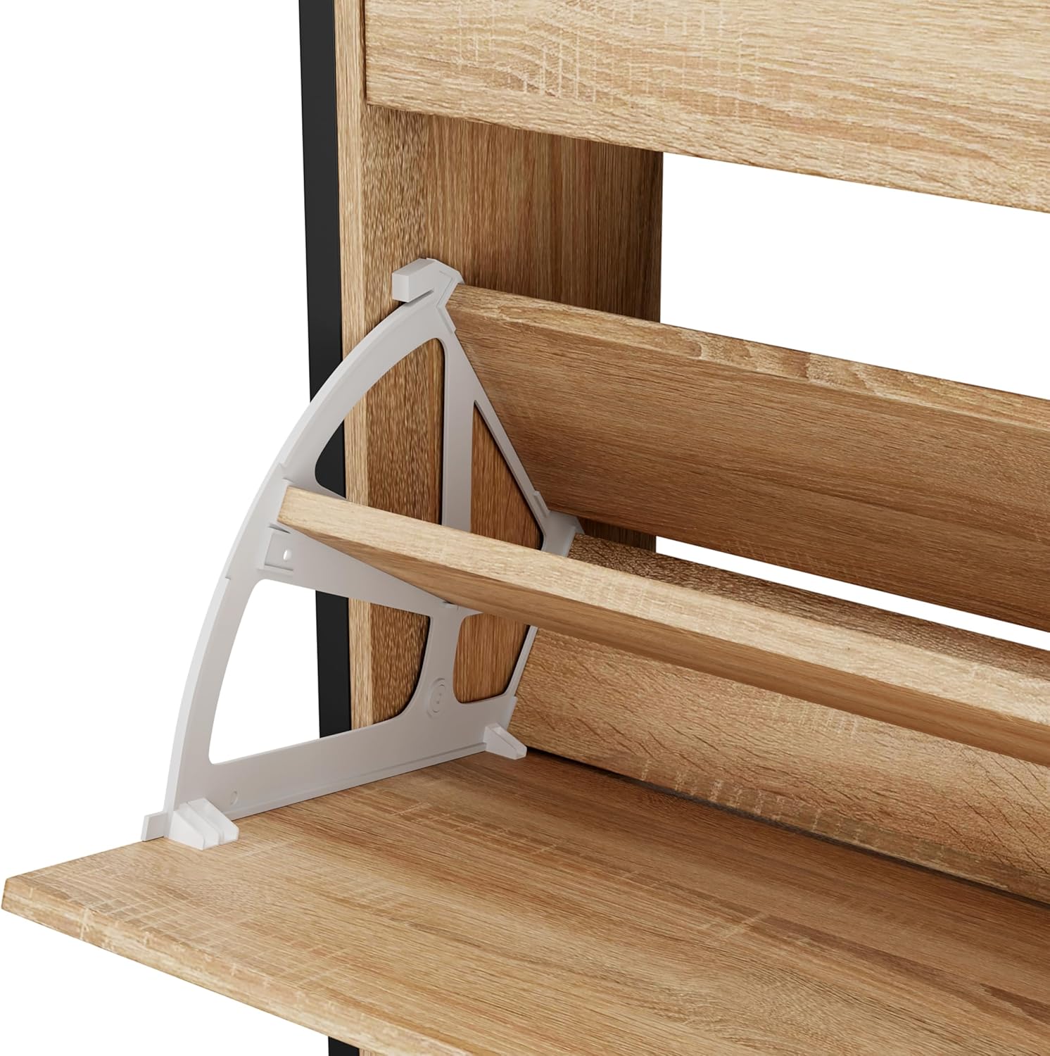 CASABEL Schuhschrank, industriell, 18 Paar – Schuhschrank, Aufbewahrung für Eingangsbereich, hohe Kapazität – platzsparend, Eingangsbereich, Flur, Türen und Rahmen aus hellem Holz – Französisches