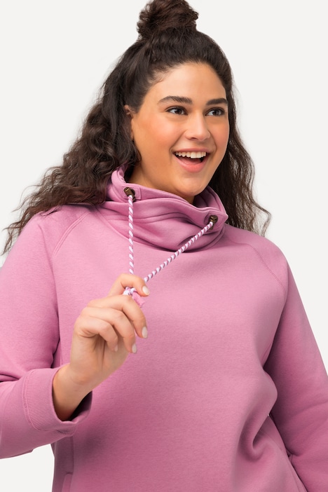 Sweatshirt, weiter Stehkragen, Taschen, Raglan-Langarm
