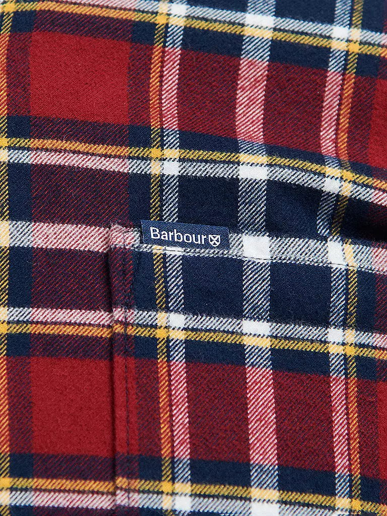 BARBOUR Flanellhemd Slim Fit BEDSOM rot