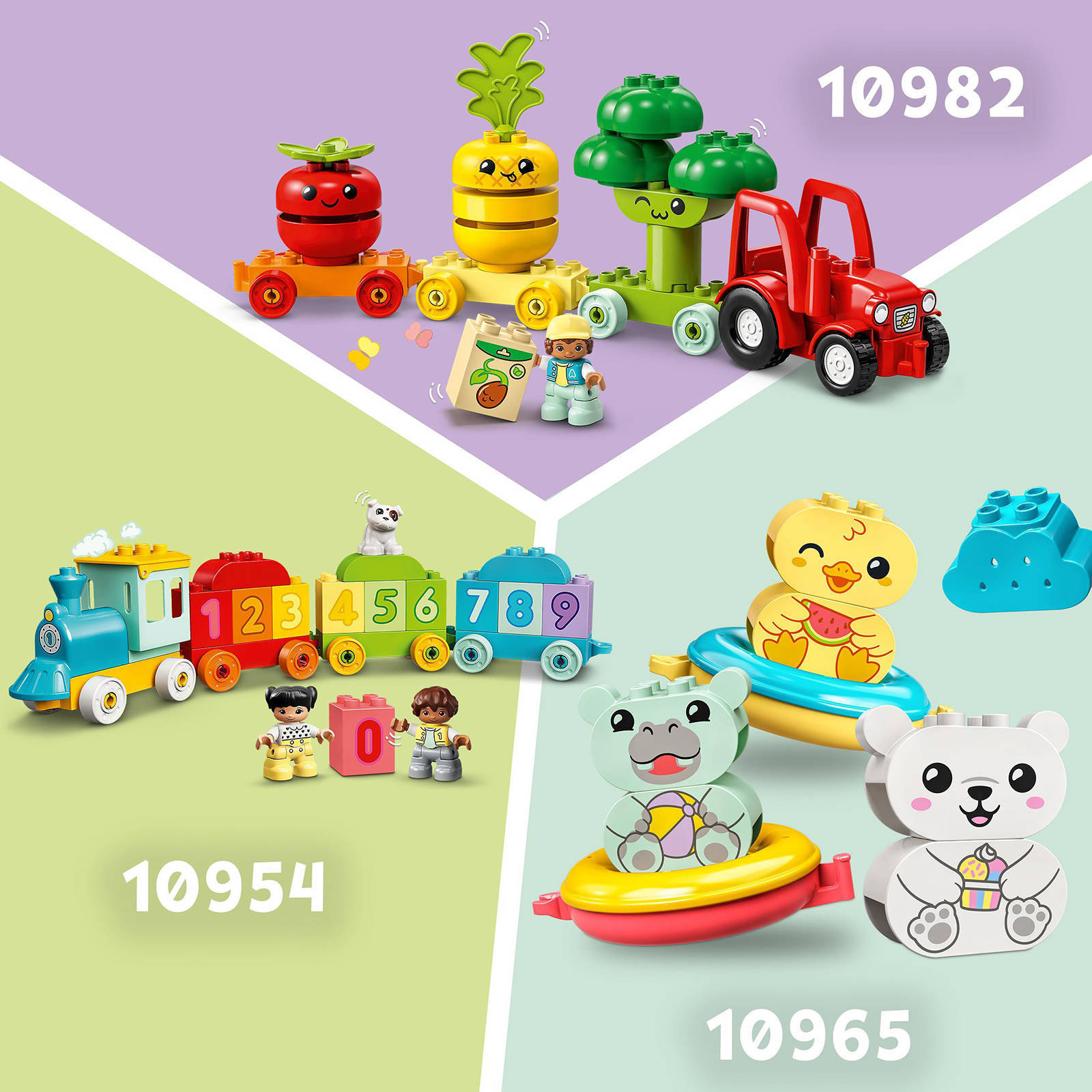 LEGO Mijn eerste dierentrein Educatief Peuterspeelgoed op Wielen 10412