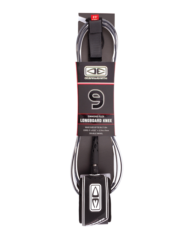 Ocean and earth Longboard regular leash knee 9'0 Black
