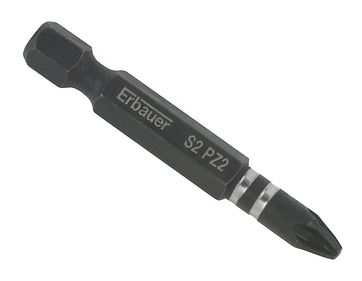 Embout de vissage torsion impact PZ2 50mm Erbauer - 3 pièces