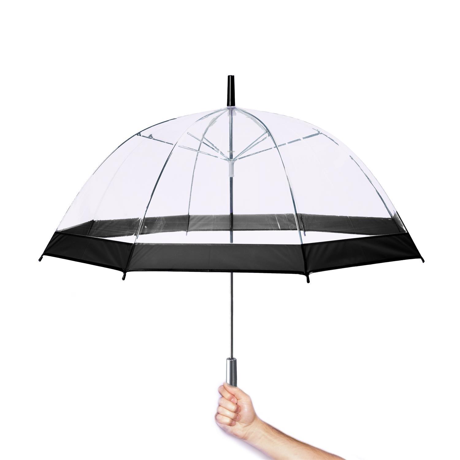 PARAPLUIE LONG DOME TRANSPARENT 80CM