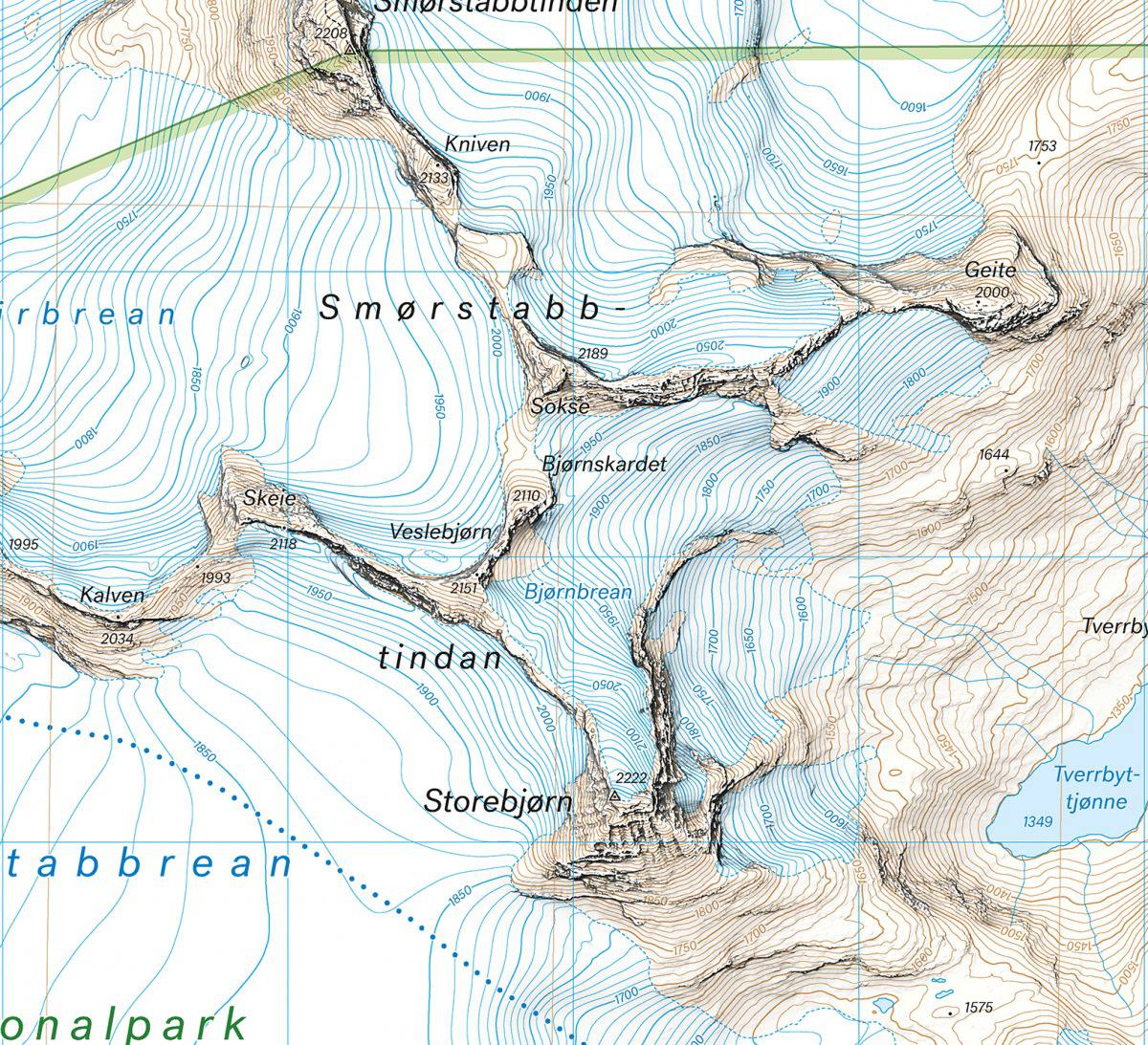 Calazo Høyfjellskart Jotunheimen
