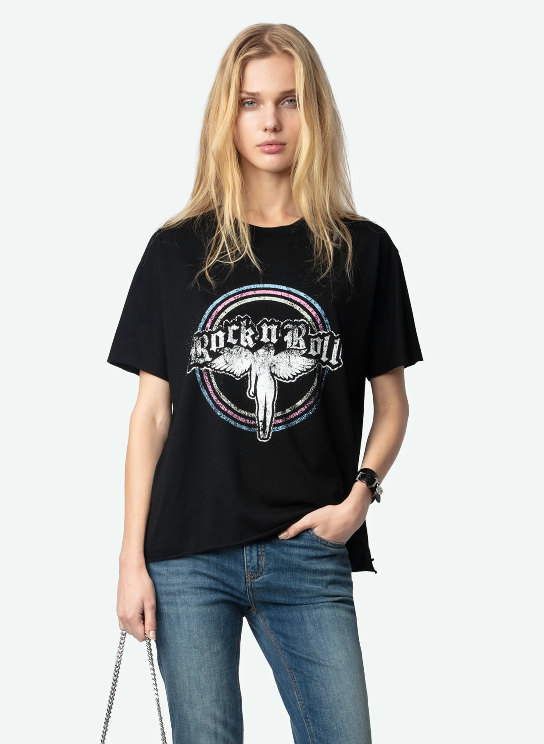 TOMMER - Tee-shirt imprimé en coton bio | Noir