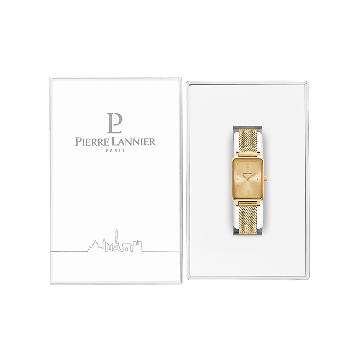 Montre Pierre Lannier Ariane femme bracelet acier doré maille milanaise
