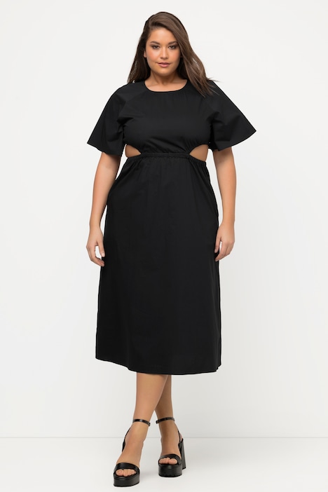 Maxikleid, Cut-Outs, Rundhals, Halbarm