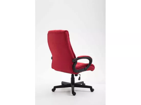 Chaise de bureau - Tissu & Blanc - Rouge - XL Sparta