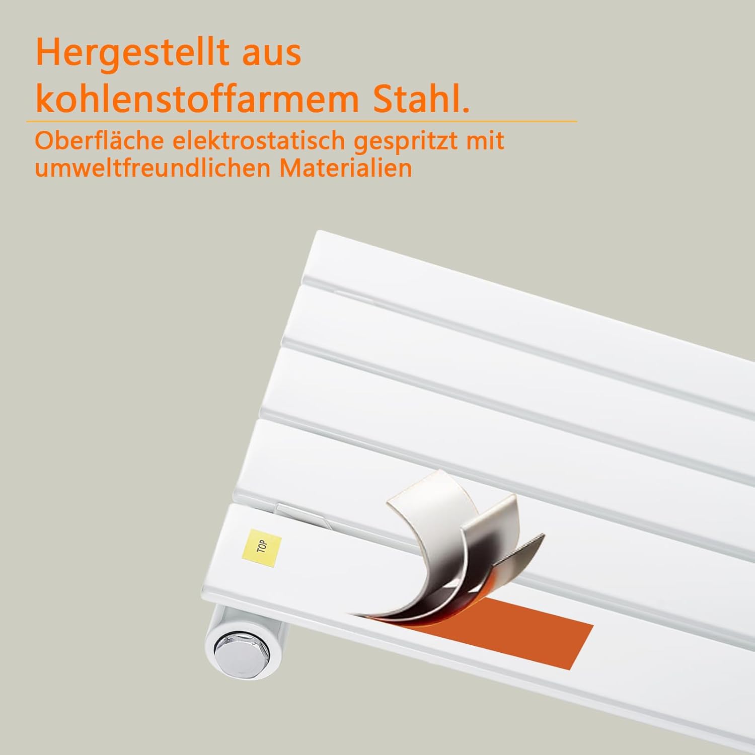 T&K Heizkörper Flach 1800x308mm Weiß Einlagig Design Heizkörper, Vertikal Moderne Paneelheizkörper Badheizkörper Für Mittelanschluss Heizung
