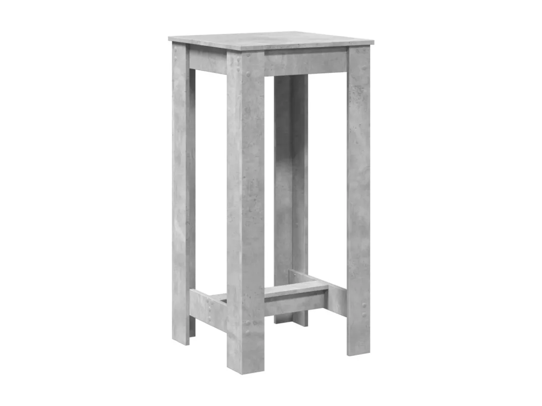 Table de bar gris béton 51x50x103,5 cm bois d'ingénierie