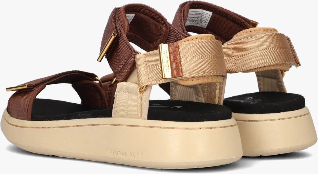 WODEN bruine woden sandalen line