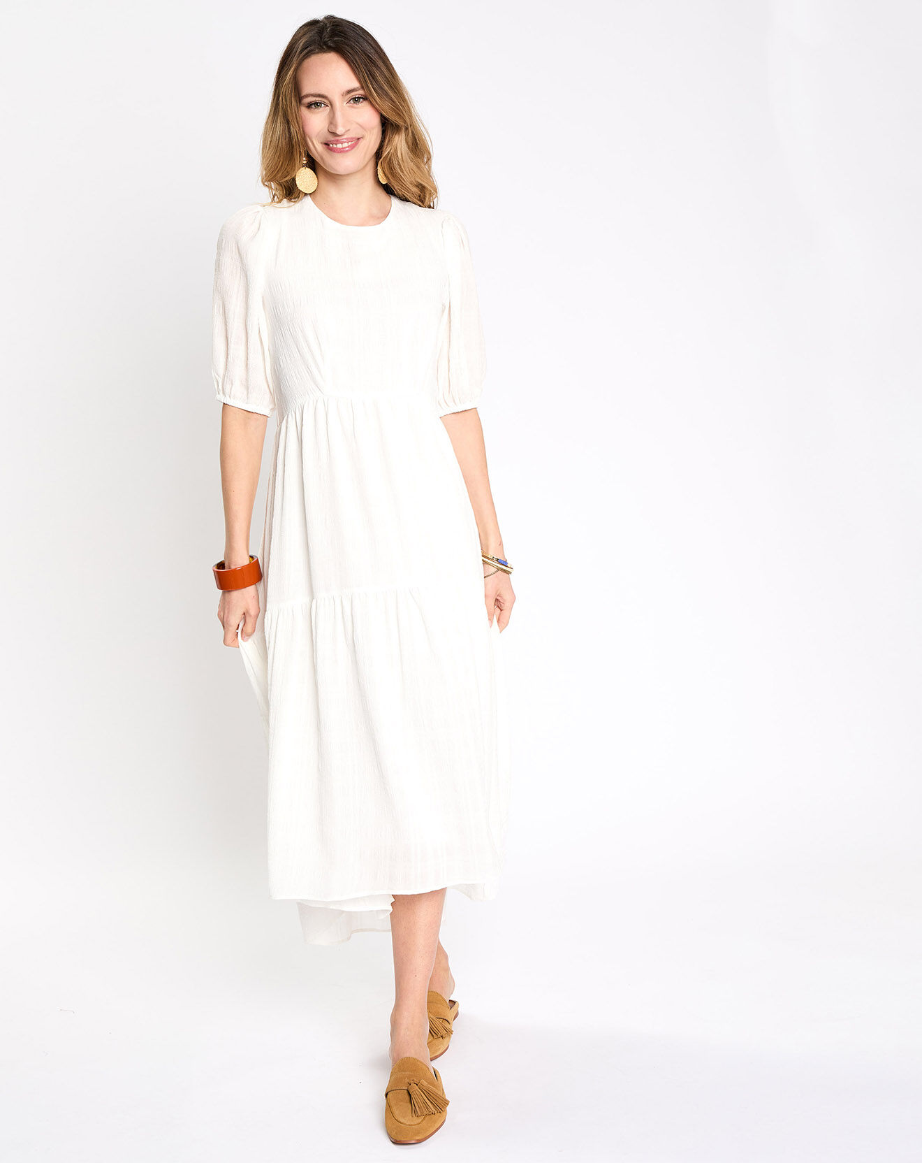 Esprit Robe longue bohème blanche