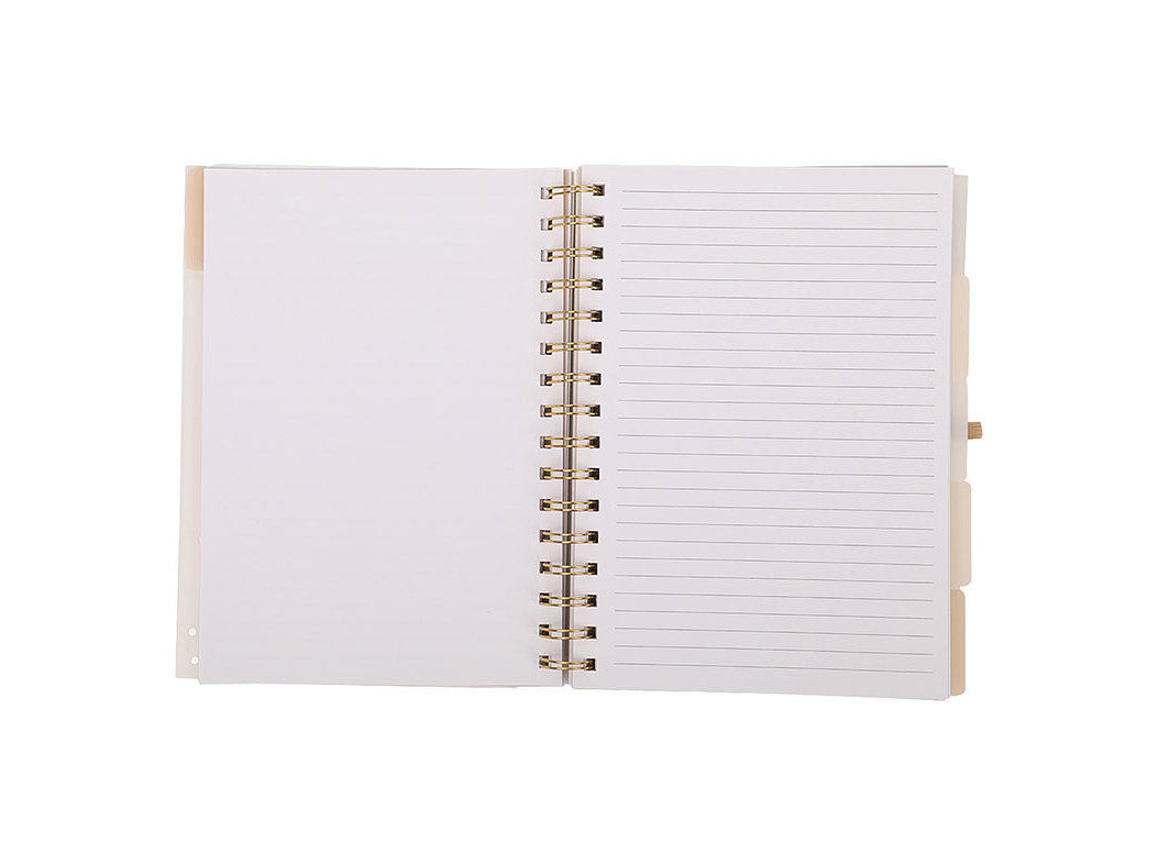 CADERNO ESPIRAL A5 AUCHAN COM SEPARADORES