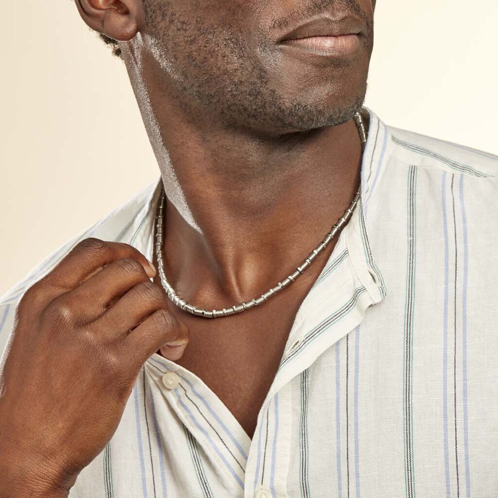 Collier Bryann Acier Gris