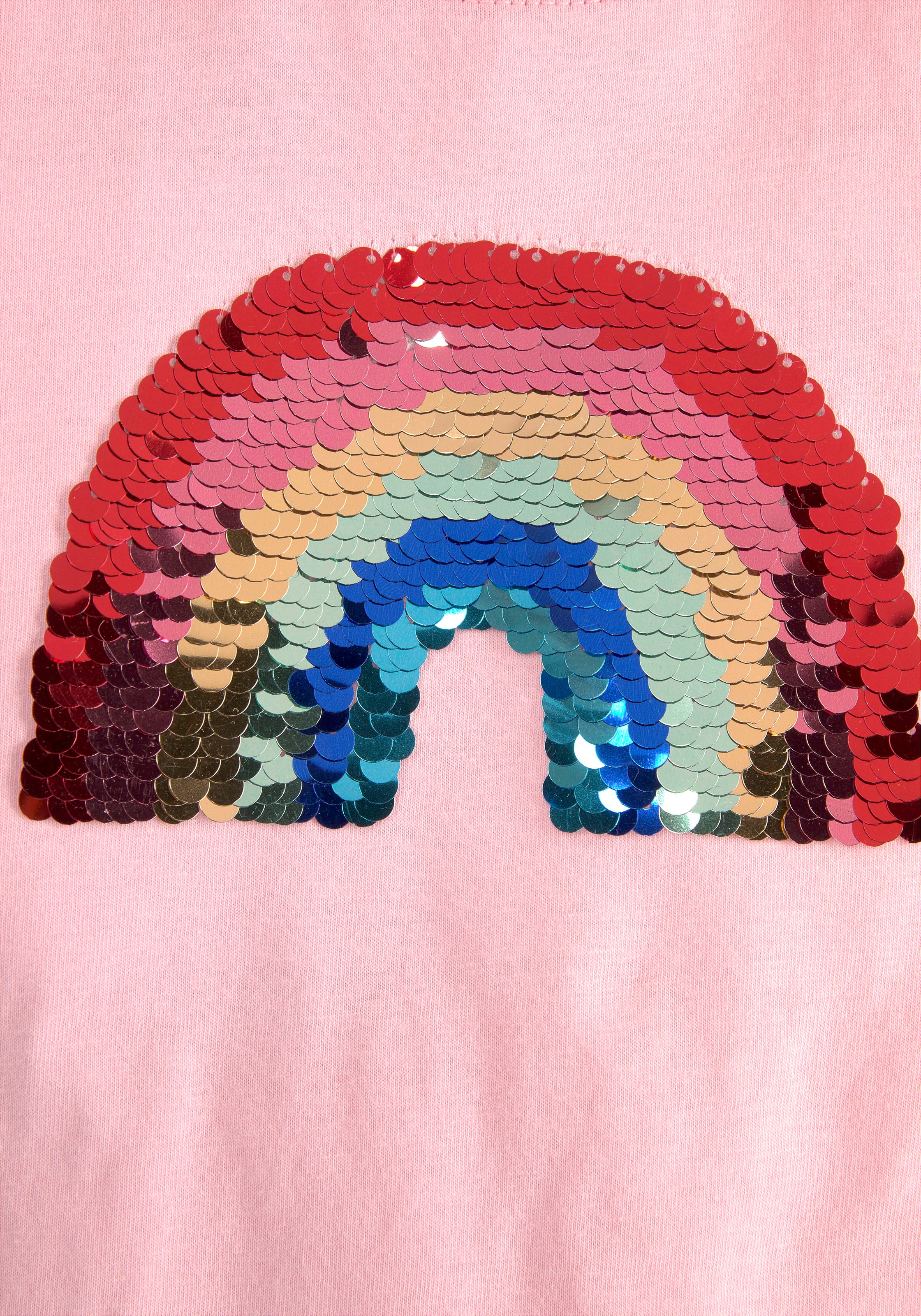 KIDSWORLD Langarmshirt »Regenbogen Pailletten-Applikation«, Langarm,  Basic-Passform,  mit schimmernden Pailletten-Applikationen