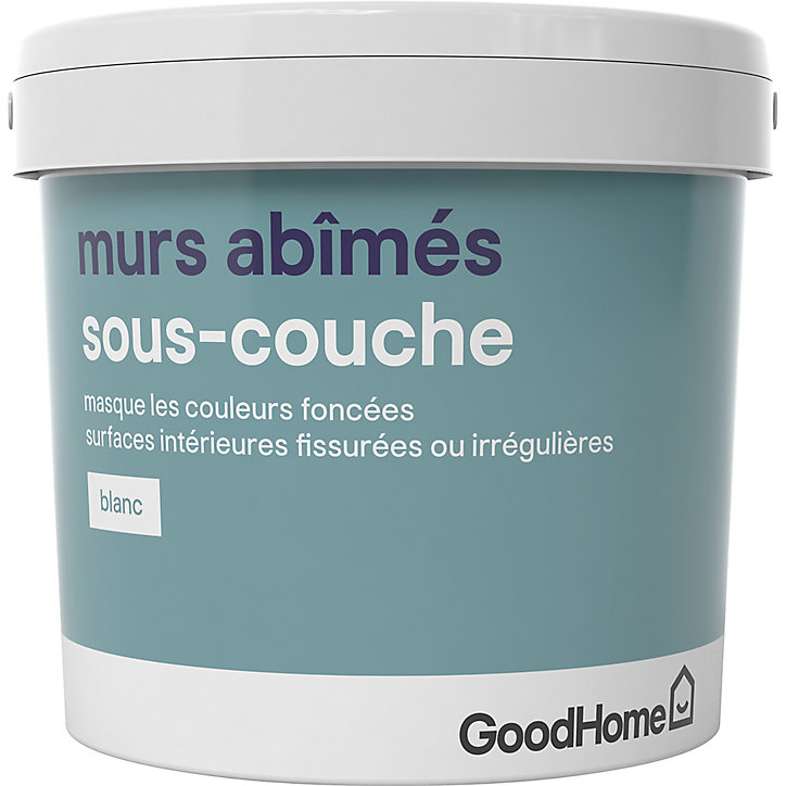 Sous-couche murs abîmés GoodHome blanc 5L