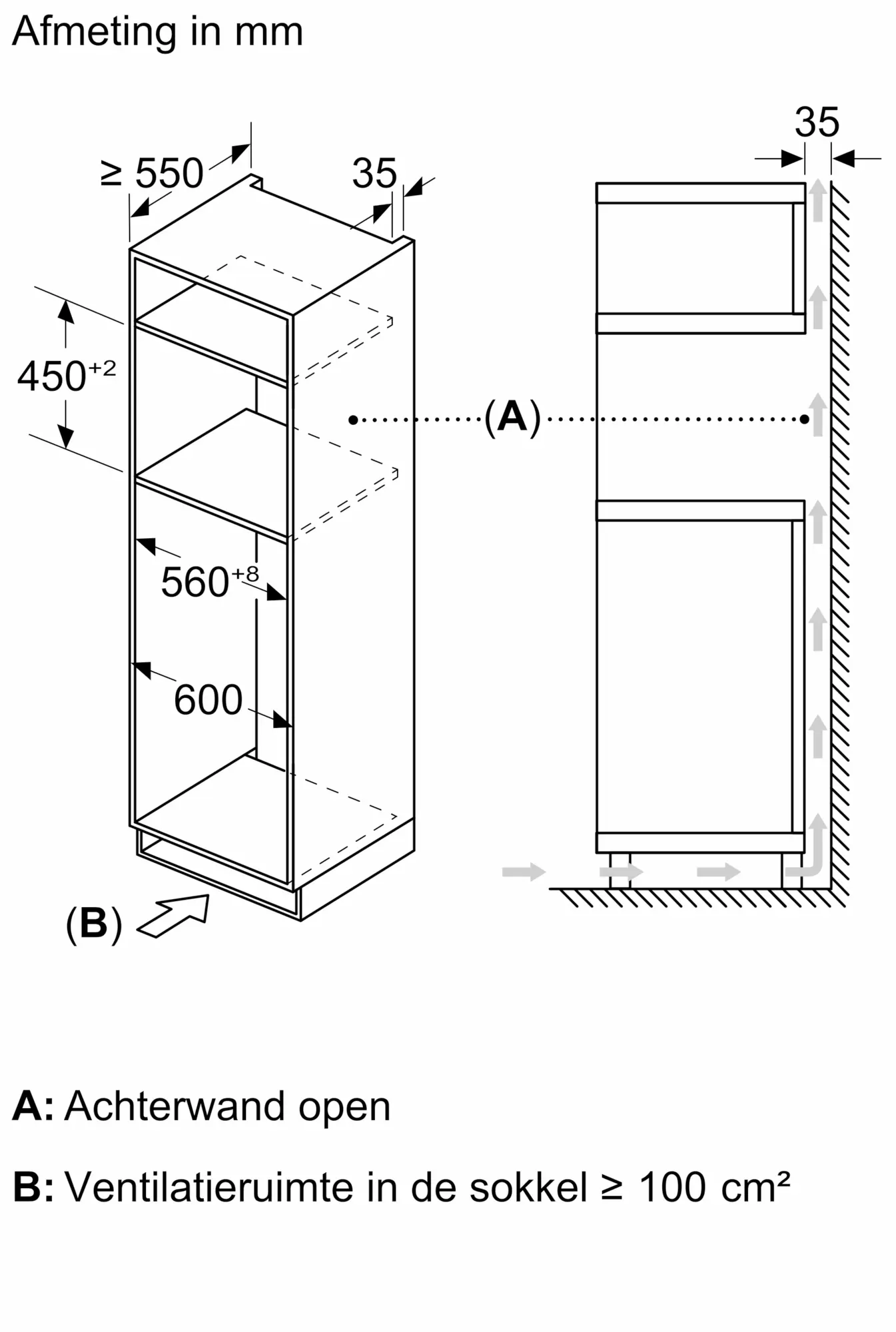 Serie 6 Compacte magnetron met hetelucht 60 x 45 cm RVS