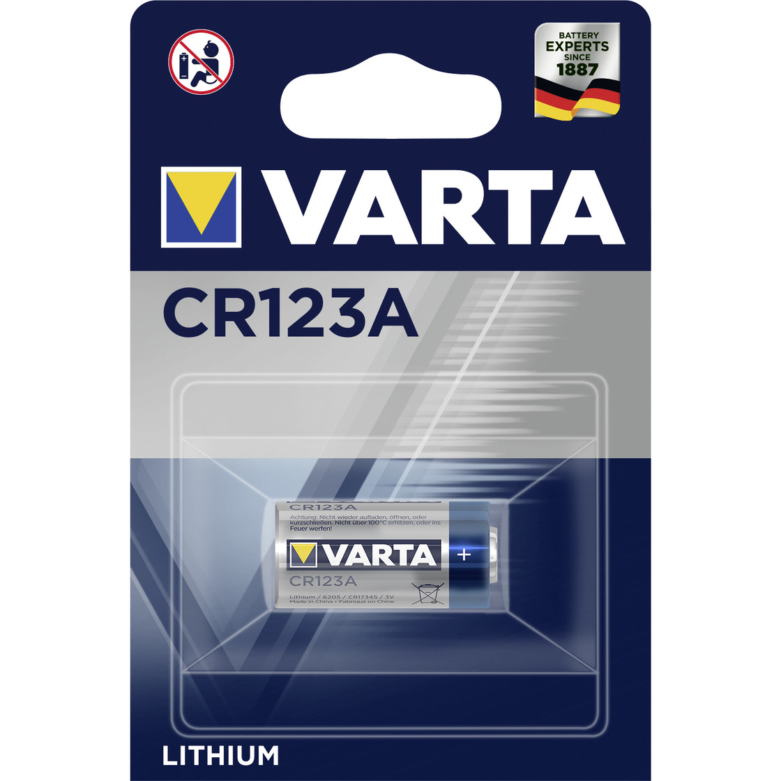VARTA CR123A Photo Lithium (6205) BP1