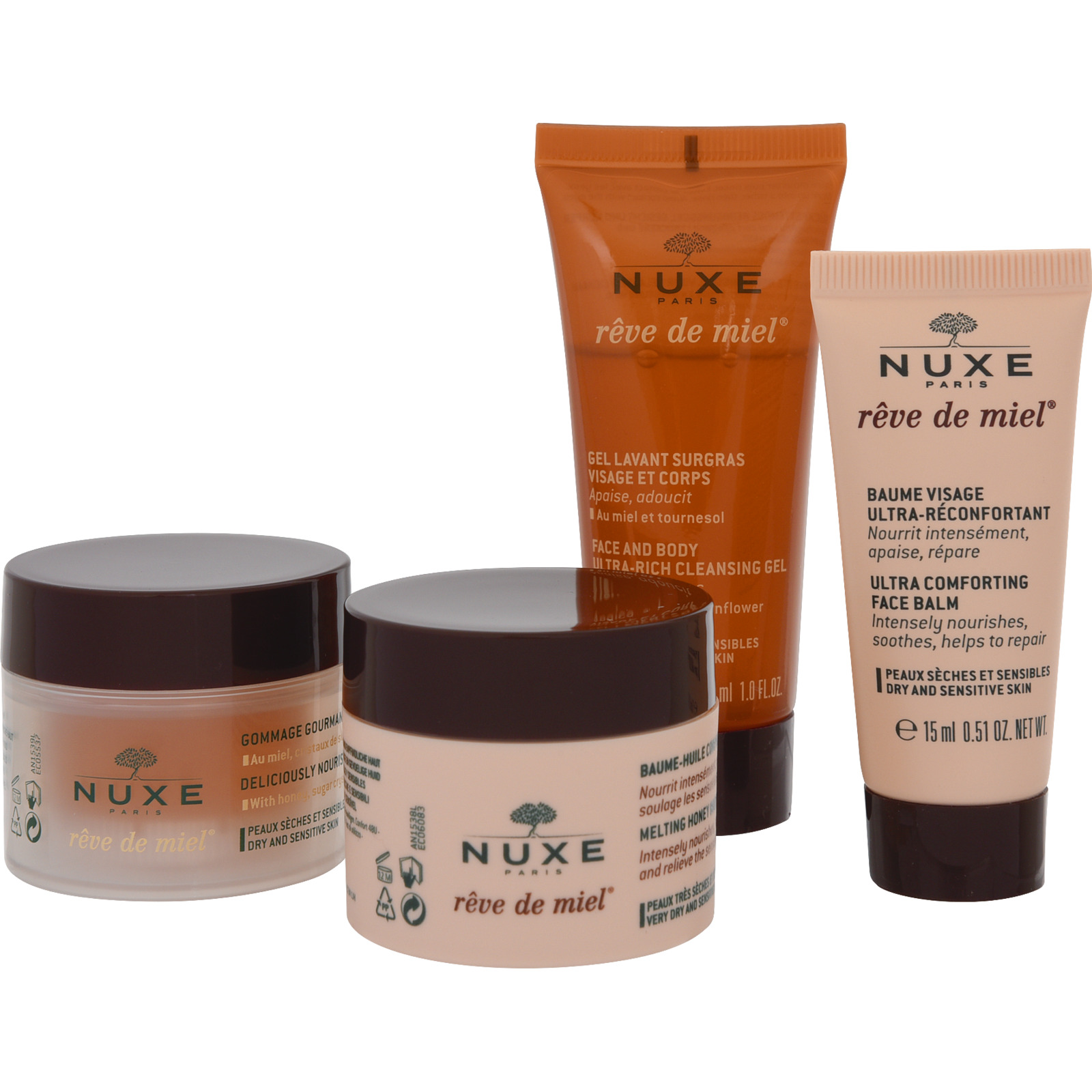 Nuxe Rêve de Miel Pflegeset, 4-teilig