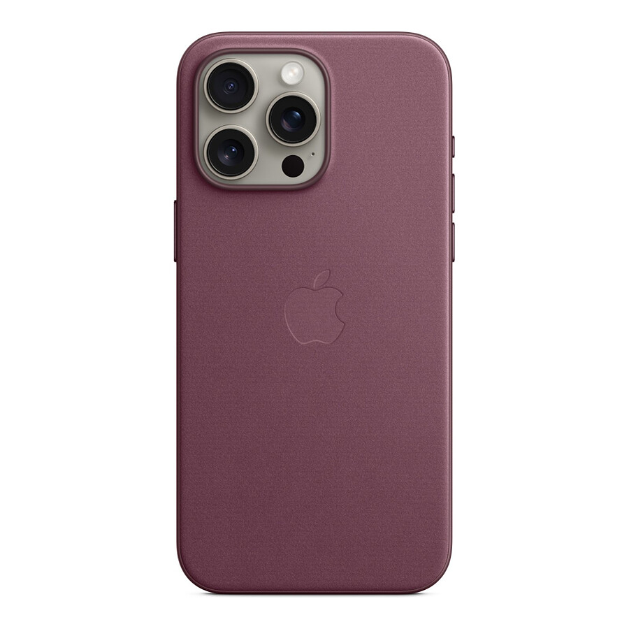 Apple Coque en tissage fin avec MagSafe pour iPhone 15 Pro Max - Mûre