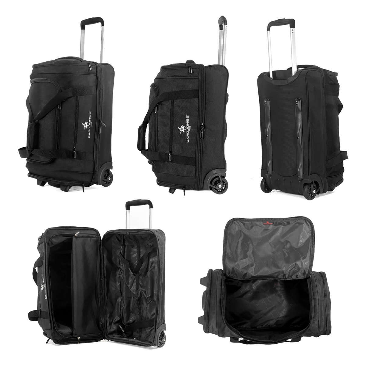 David Jones Sac de voyage cabine à roulettes 48L double compartiment David Jones Taille S 55cm