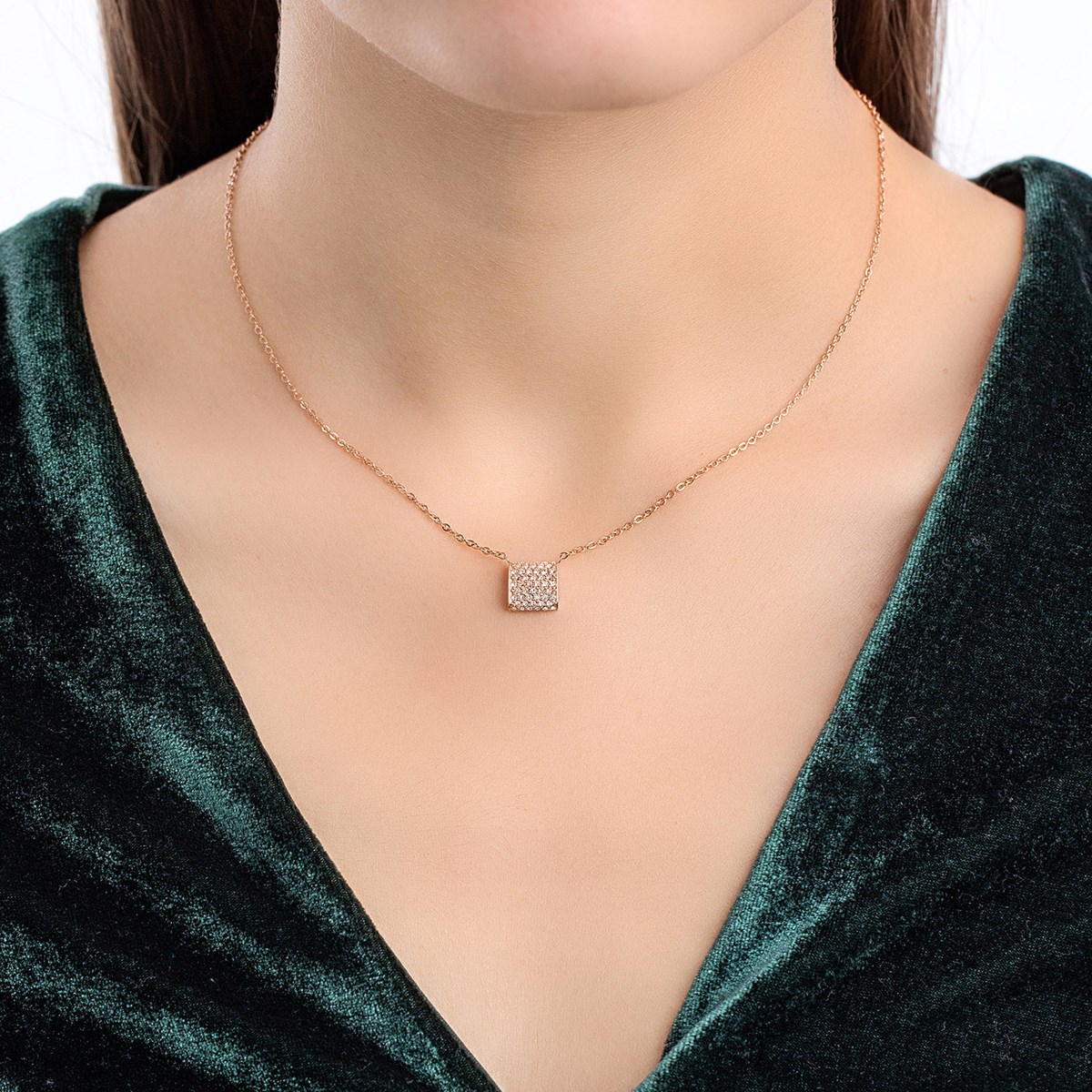 Collier Skagen Crystal Rose Gold