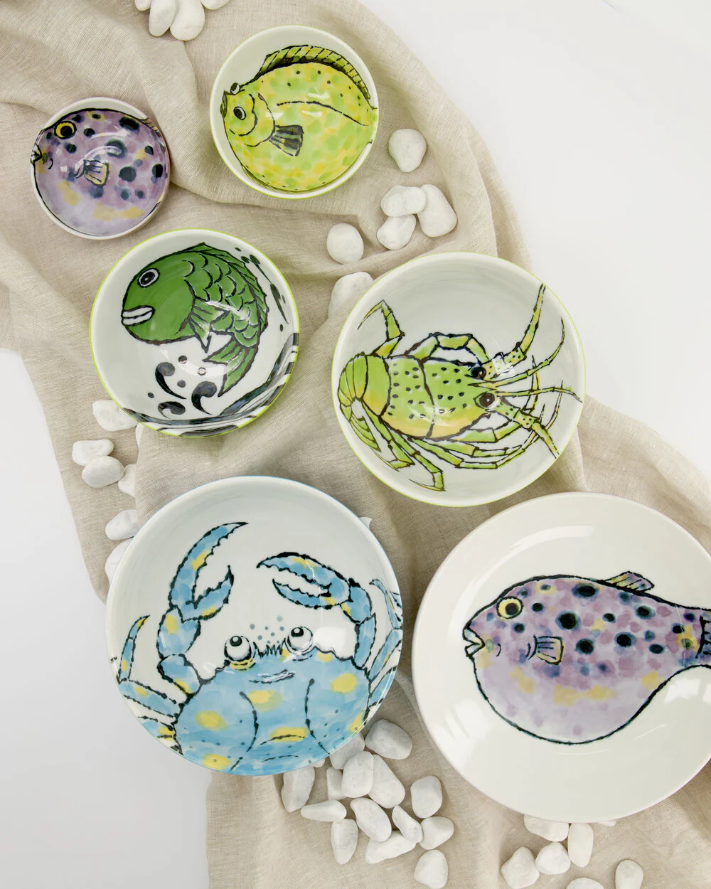 Tokyo Design Studio  Seafood Dish skål, Blowfish Fugu Purple - 150 ml
