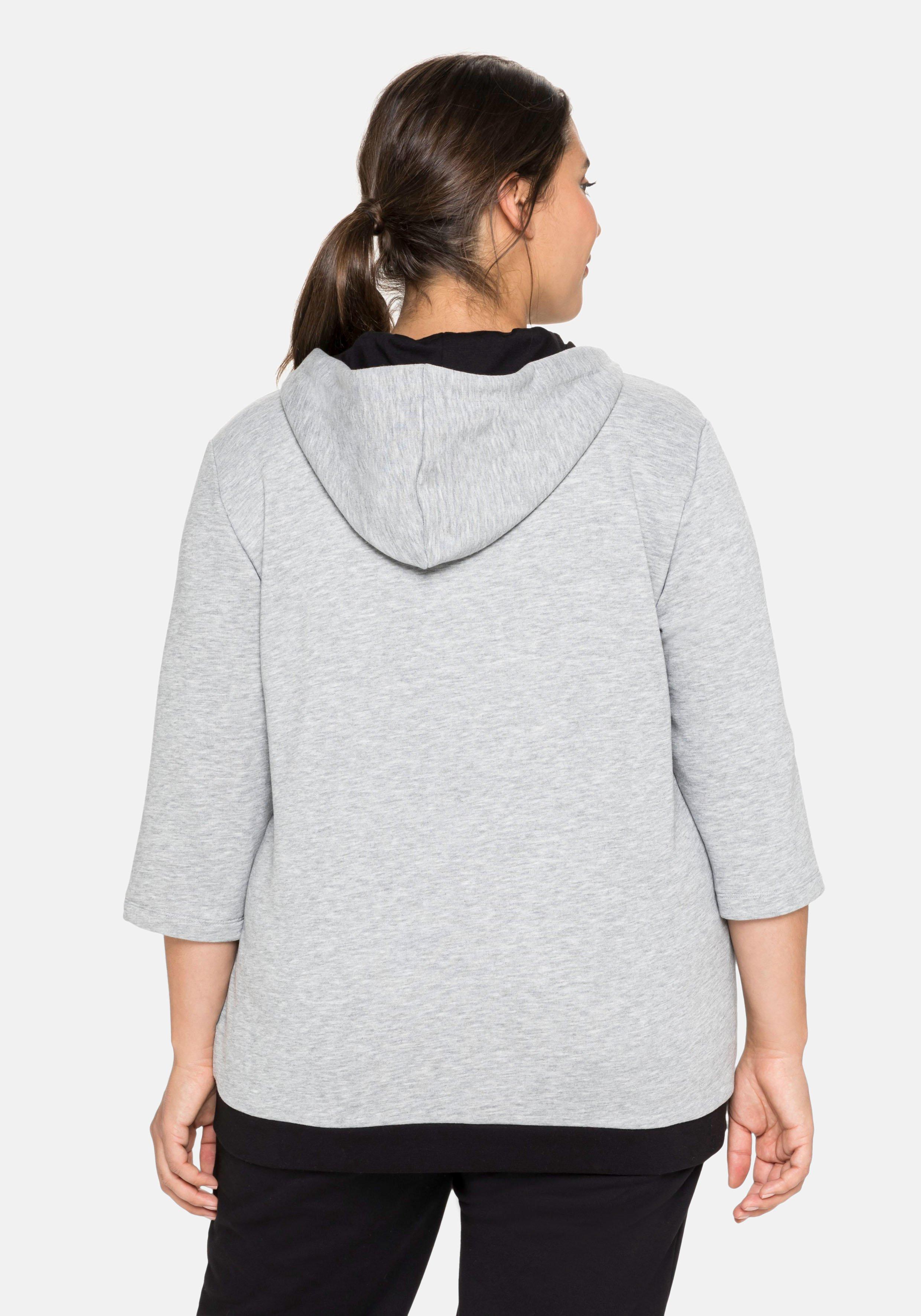 Kapuzensweatshirt mit Kontrastdetails
