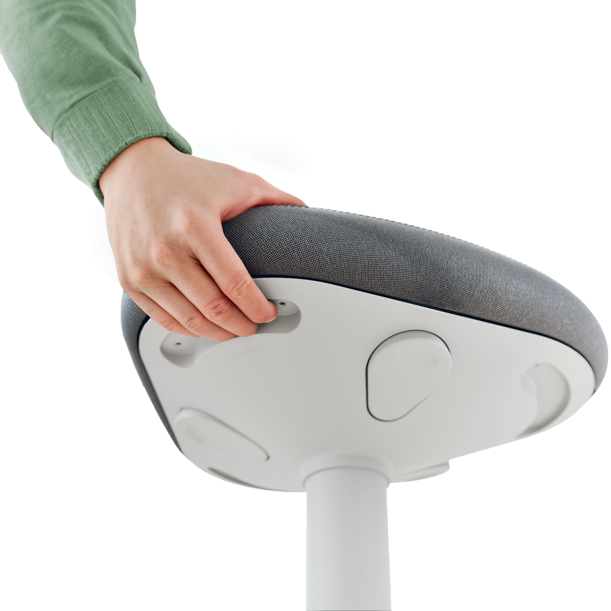 Kruk Actieve met gasveer 57-82 cm lichtgrijs