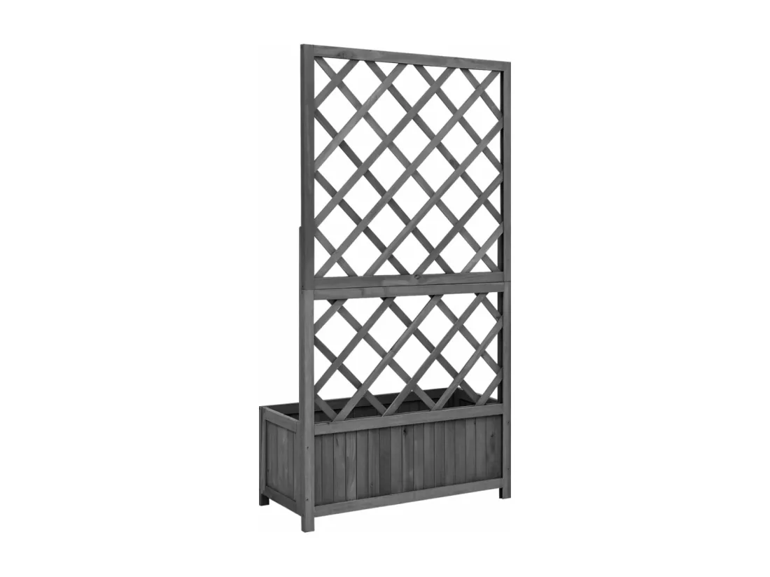 Jardinière bac lit surélevé bois marron 70 x 30 x 135 cm 02_0038851