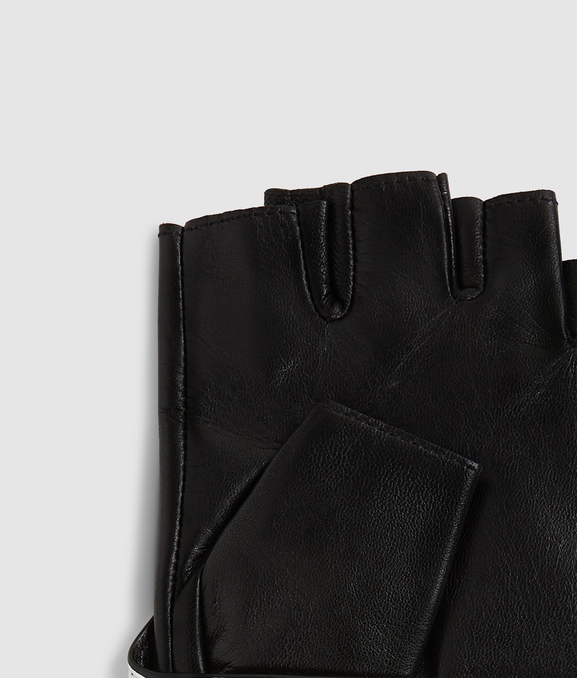 Vingerloze handschoenen met kraagdetail