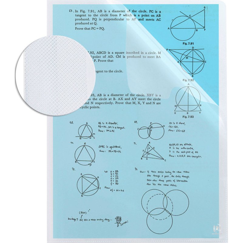 Chemise coin plastique Oxford On The Go A4 polypropylène 12/100e transparente incolore - Sachet de 10
