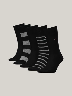 Caixa de presente com 5 pares de meias clássicas com estampa de bandeira.