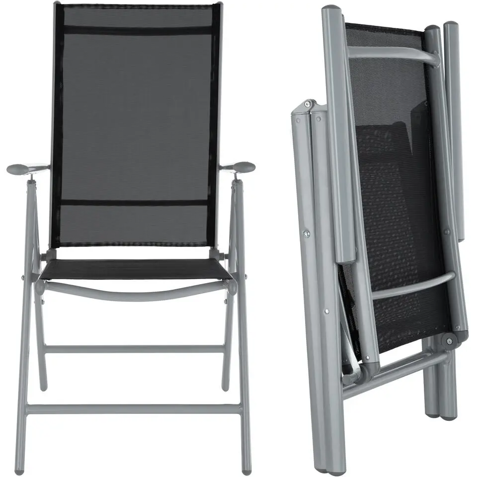 tectake Aluminium tuinset 8 1 - Zilver