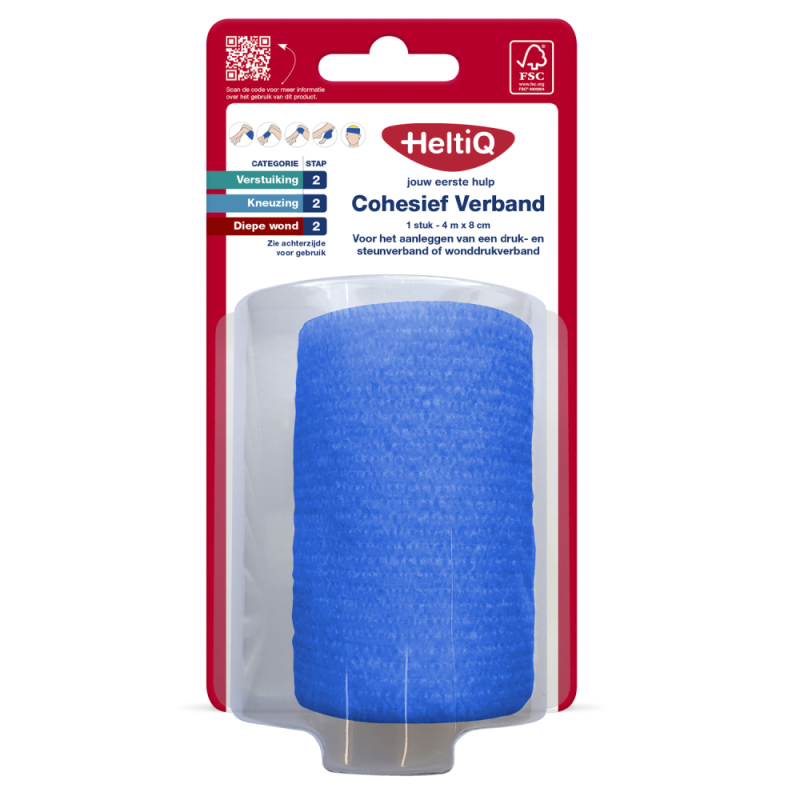 Heltiq Cohesief Verband 4mx8cm 1 stuk