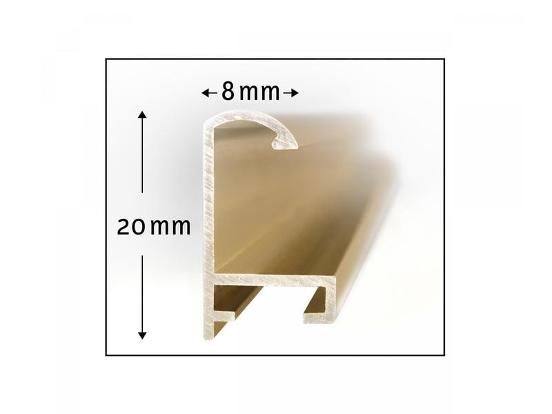 Schipper Zubehör Alurahmen Gold 40 x 50 cm Dezenter Bilderrahmen ohne Glasscheibe