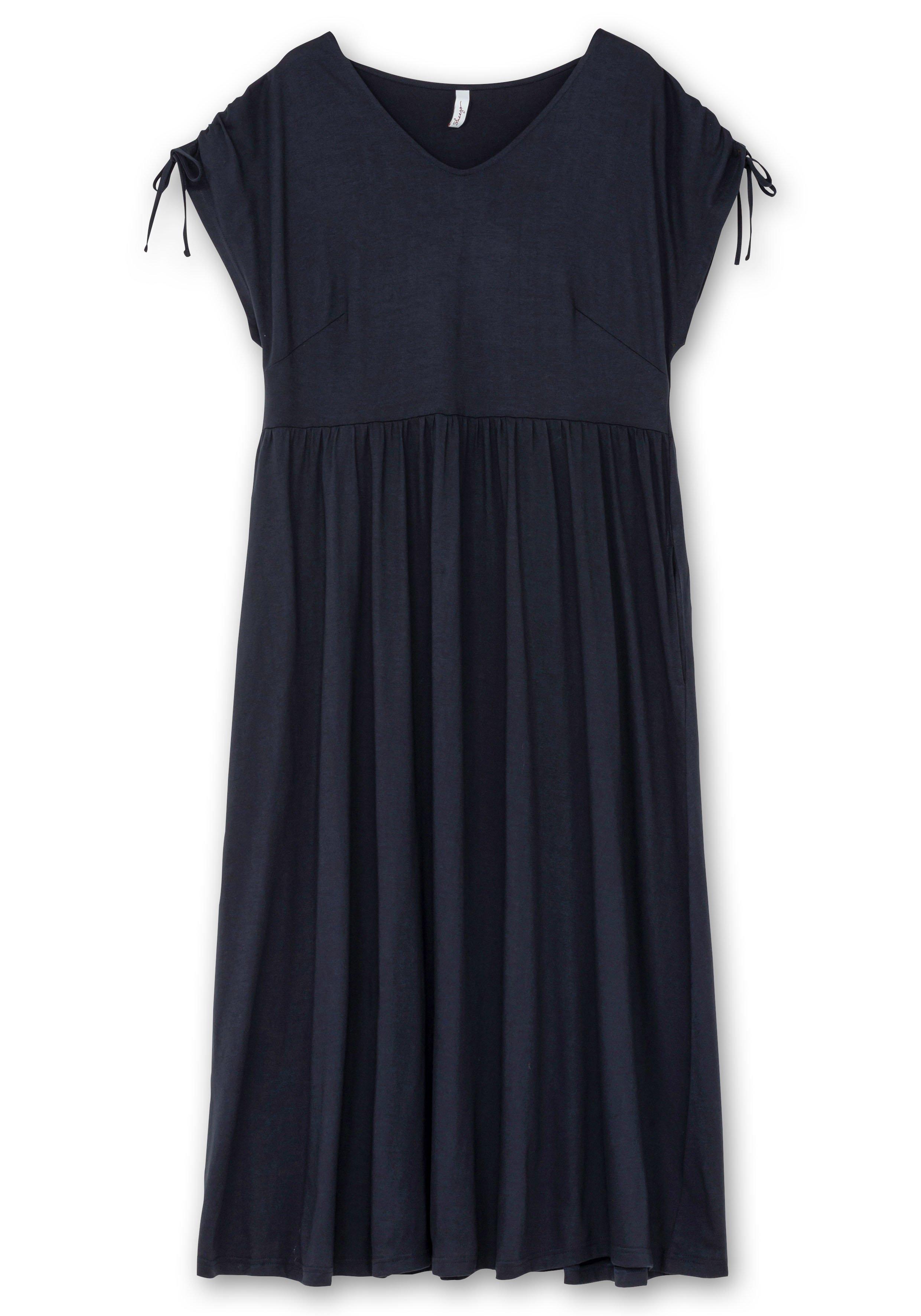 Jerseykleid mit Tunnelzug am Ärmel