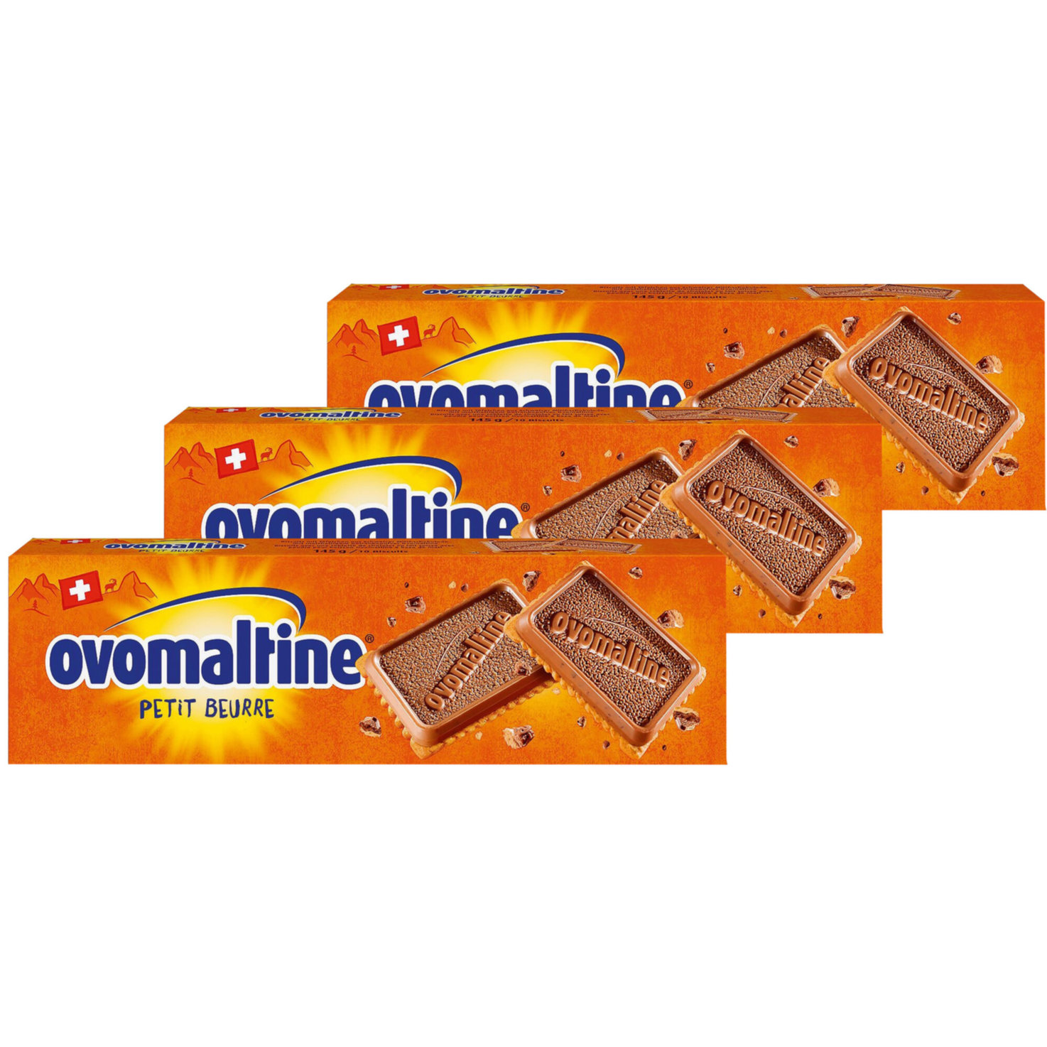 Ovomaltine Petit Beurre Guezli Ovo-Schokolade 3x145g
