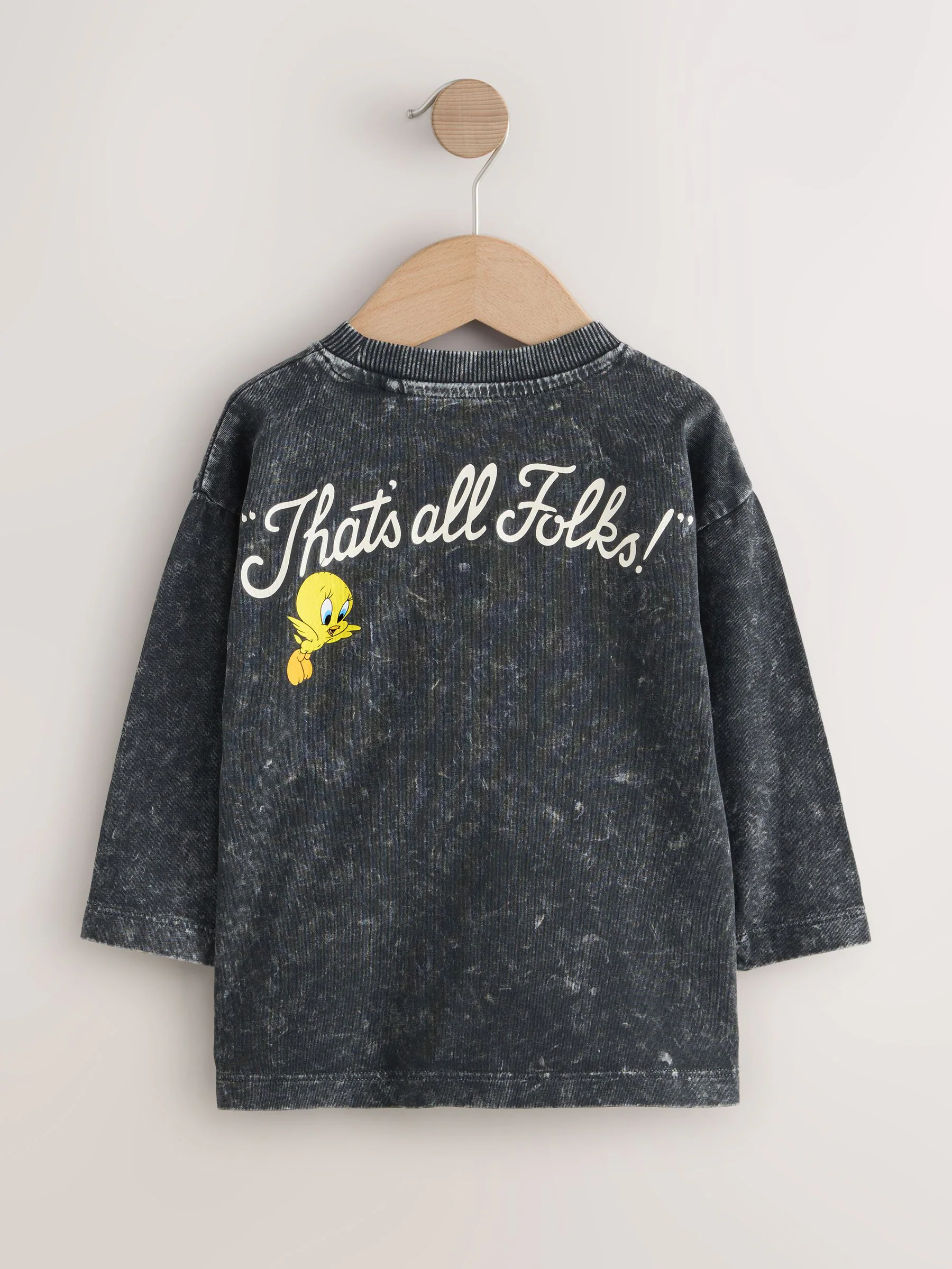 Antraciet - Looney Tunes T-shirt met lange mouwen (3mnd -8jr)