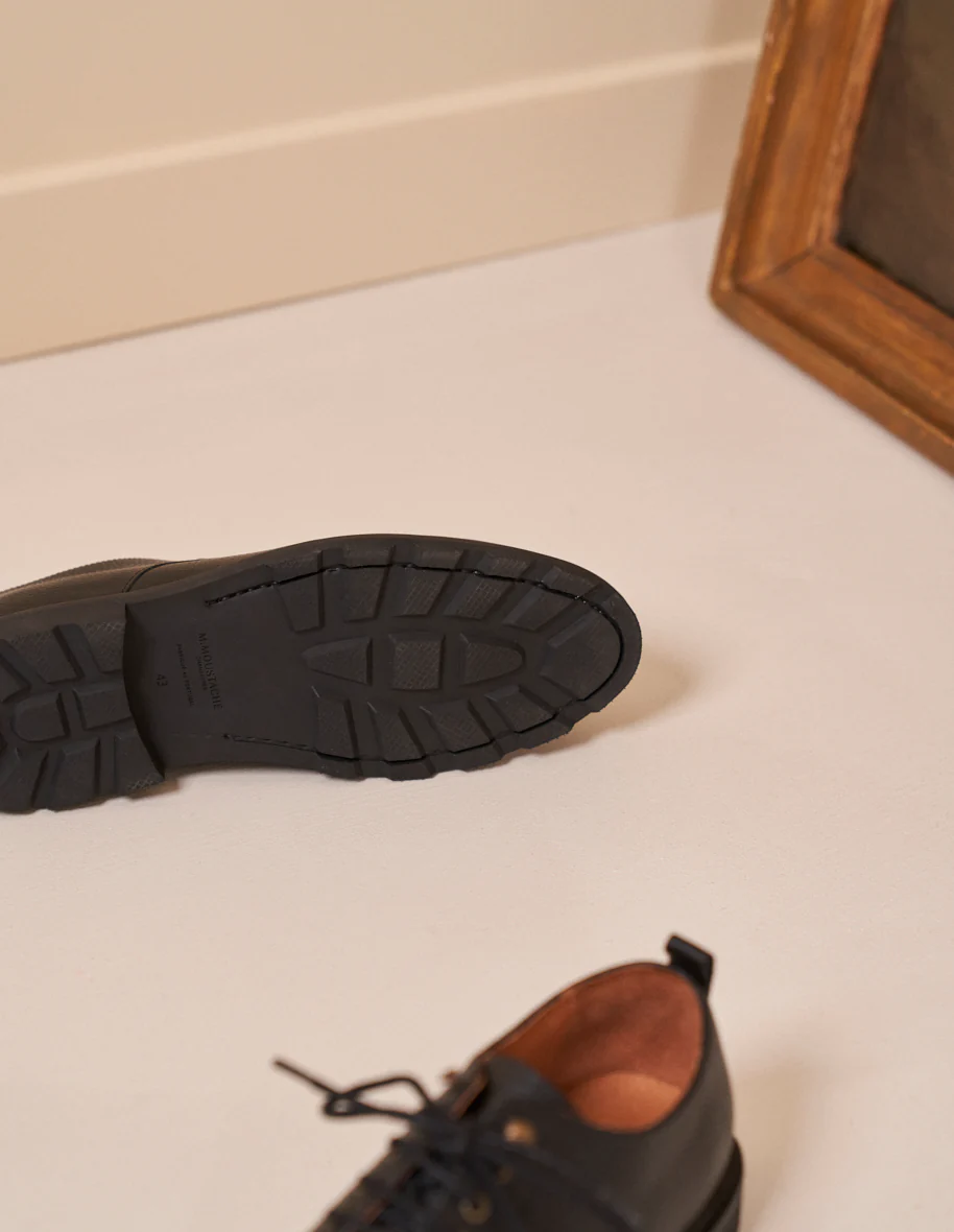 Derbies Simon - Cuir grainé noir